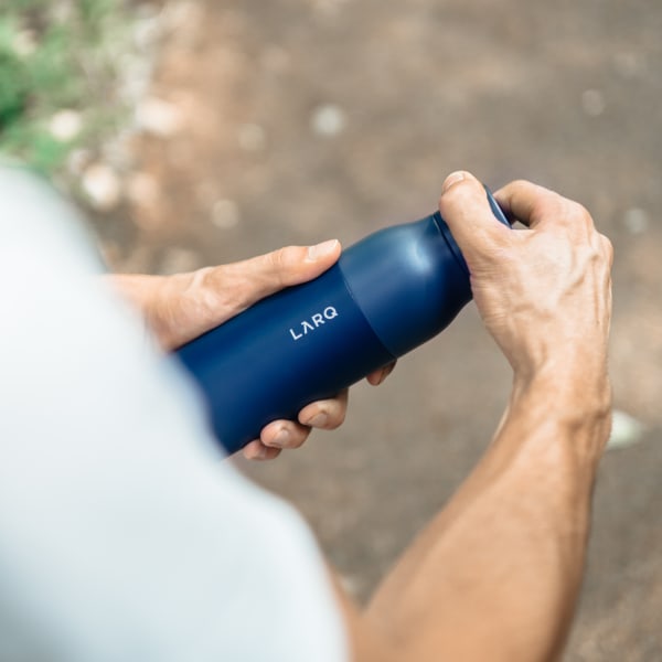 Photo of LARQ Bottle PureVis™ - Monaco Blue in hands